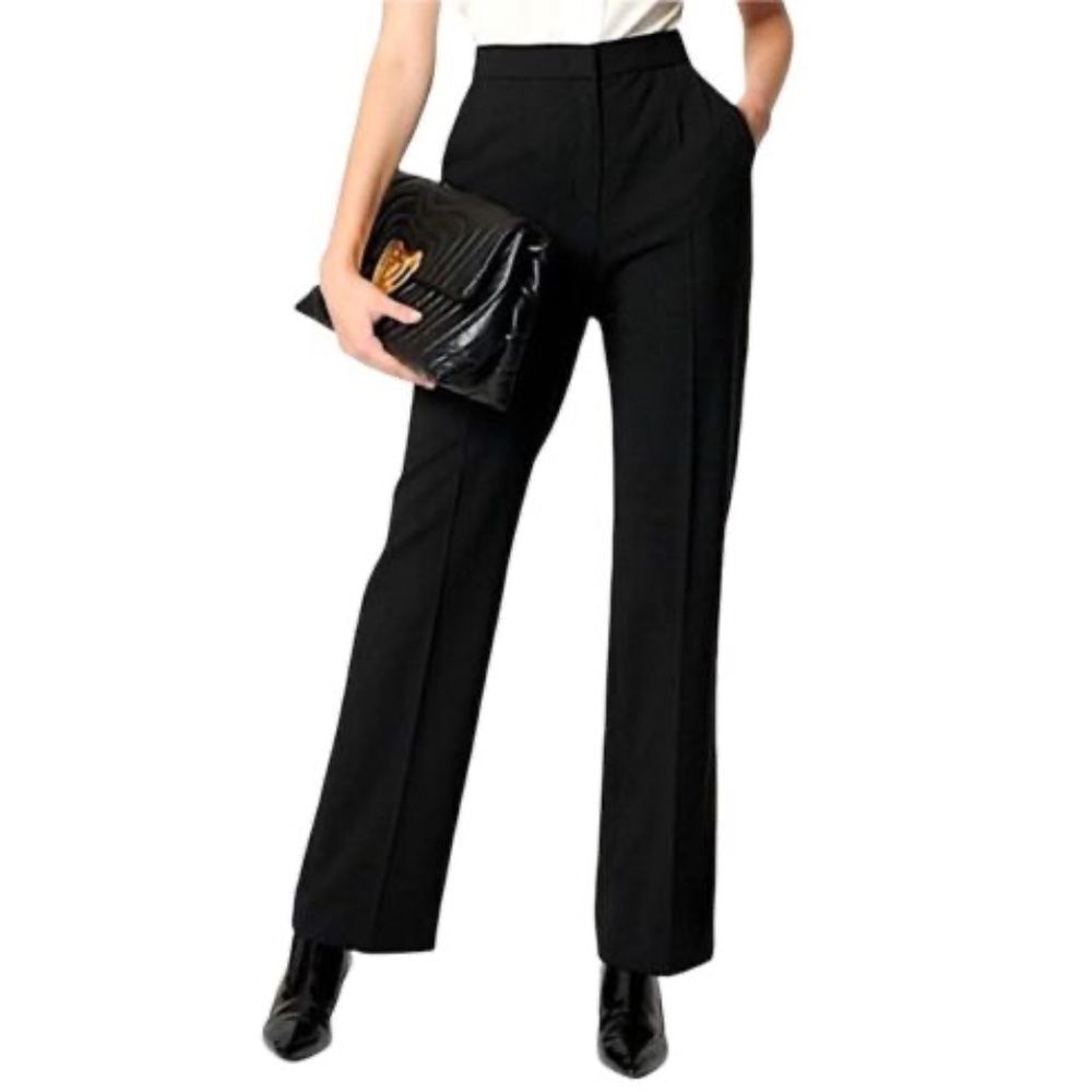 Escada Black Wool Flare Leg Pants Sz 38/Us Medium
